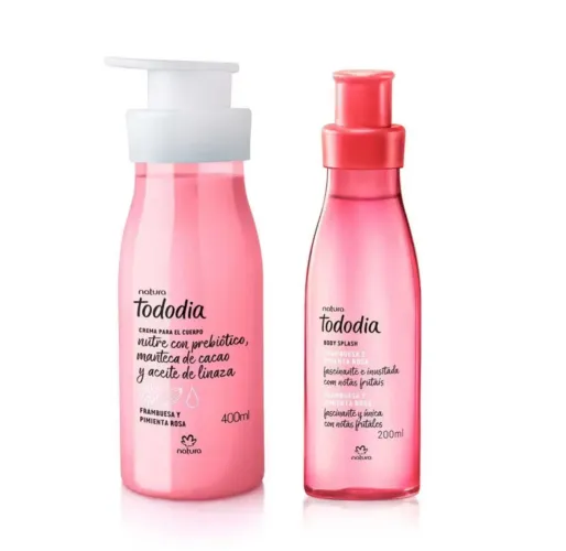  Kit Todo dia Natura Colônia + Hidratante Framboesa e Pimenta Rosa 