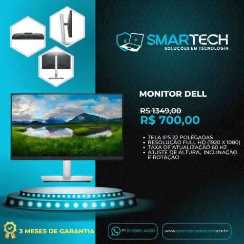 Monitor Dell articulado 24 polegadas, IPS, Full HD (1920x1080), 60hz