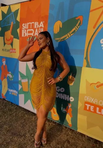 vestido de franja