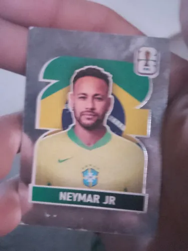 Cartinha colecionável rara do Neymar de prata da copa de 2026