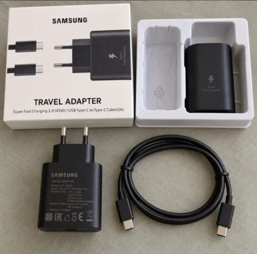 Carregador Samsung Turbo 45W Super Fast Charging 2.0 novo caixa .