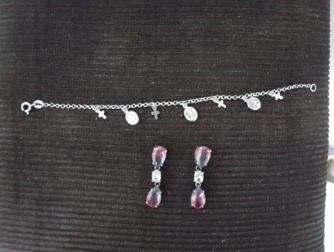 Pulseira e branco de prata 