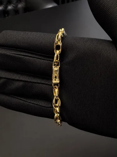 Pulseira Elos Trançados em Ouro 18k 750