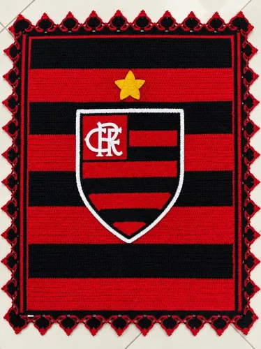 Tapete Crochê Flamengo