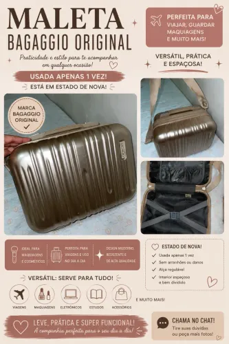 Maleta de Bordo/Viagem Bagaggio Original - Usada Apenas 1 Vez