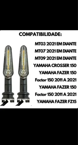 Setas LED - Fazer, Factor, Crosser. MT03, MT07, MT09