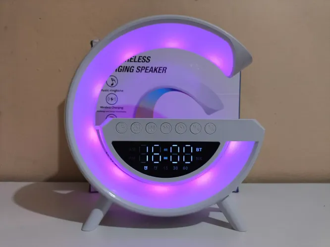 Caixa de Som Bluetooth Com Luminária LED