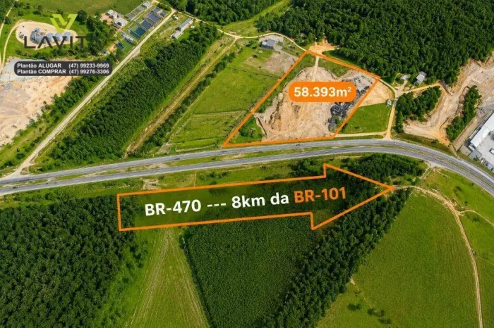 Terreno à venda, 58393 m² por R$ 22.190.000,00 - Ilhota - Ilhota/SC