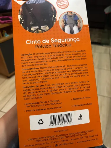 CINTO DE SEGURANÇA PÉLVICO TORARICO