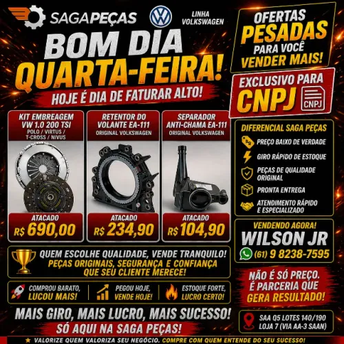 Kit Embreagem VW 1.0 200 TSI Retentor do Volante EA-111