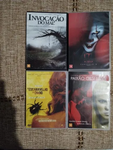 4 DVDs ORIGINAIS NOVOS APENAS TESTADOS POR 20 reais TUDO