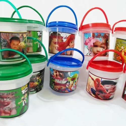 Baldinhos Personalizados para Aniversário - Kit 10 por R$ 80