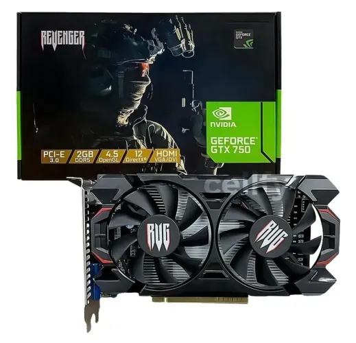 Placa de Vídeo GTX 750 2GB GDDR5 128bit Dual Fan HDMI DVI VGA PCIe 3.0