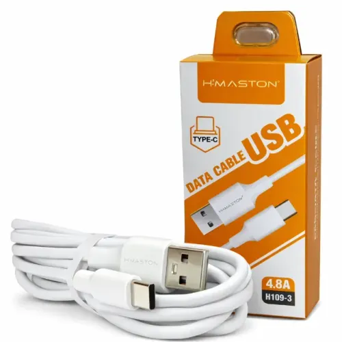 Cabo USB Type-C H?Maston H109-3 4.8A Carregamento Rápido 2m Samsung Motorola pode retirar 
