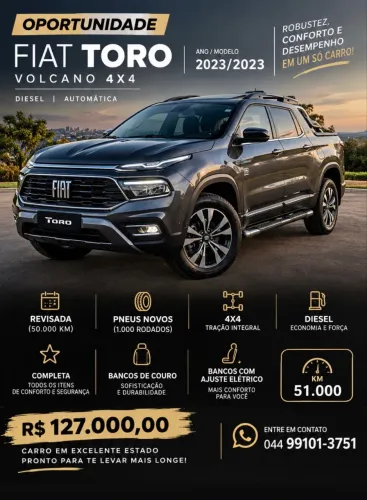Fiat Toro Volcano 2.0 16V 4X4 TB Diesel Aut. 2023