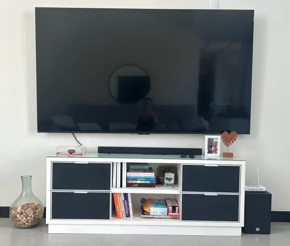 Móvel tv home sala madeira maciça laqueada