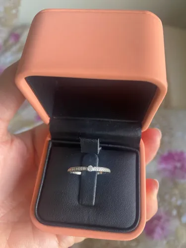 Anel Vivara Ouro Branco 18k com Diamantes| Tam 15