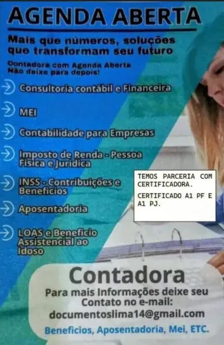 CONTABILIDADE,INSS, CERTIFICADO DIGITAL