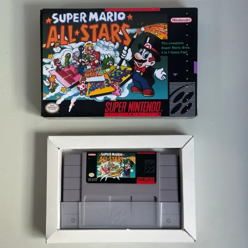 Cartucho Super Mario All Stars Original SNES + Caixa Reprô