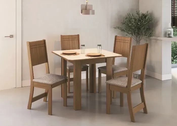 MESA LISBOA - 4 CADEIRAS = COMPRE HOJE E RECEBA EM ATE 72H