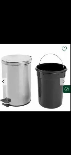 Lixeira redonda, 20 litros, inox, VONDER