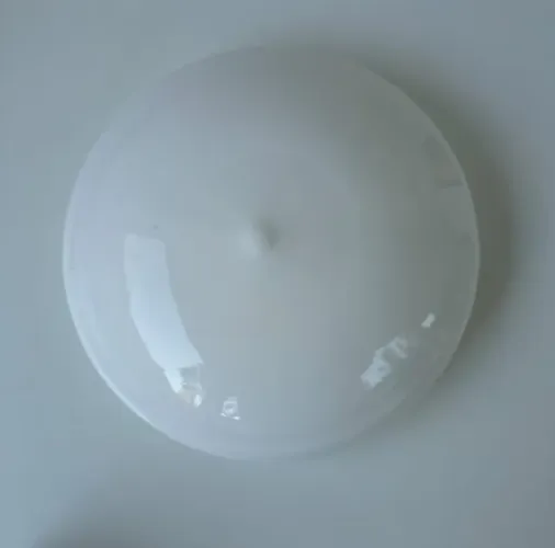 Globo/Plafon Em Vidro Leitoso Branco para Luminária ou Plafon - Boca 21 cm - Antigo