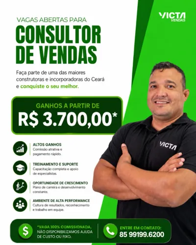Oportunidade Consultor de Vendas