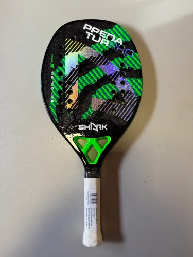 Raquete Beach Tennis Shark Predator Verde Nova