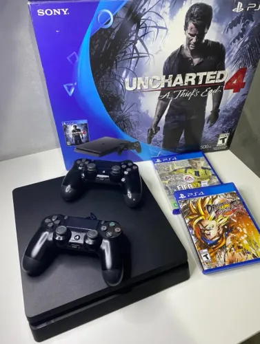 PS4 Slim - Todo Original - Na Caixa