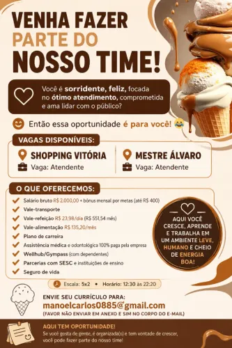 Atendente Gelateria