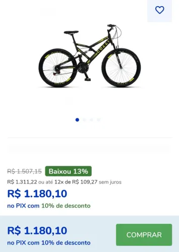 Bicicleta nova na caixa