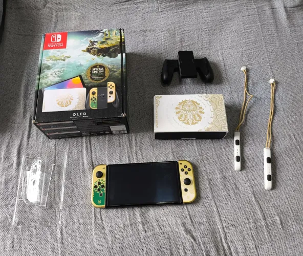 Nintendo Switch Oled Edição Zelda desblqd completo