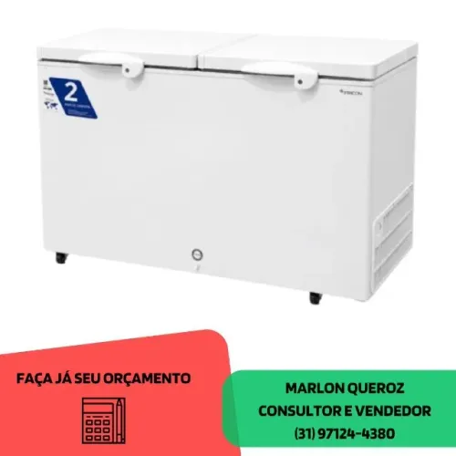 Congelador Horizontal 2 Tampas 503L Fricon