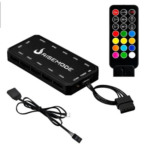 Controladora Argb 6 Pinos Do Kit Fan Rise Mode Laser Energy