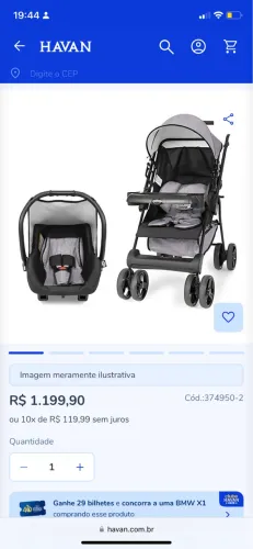 Kit carrinho e bebê conforto marca tutty baby