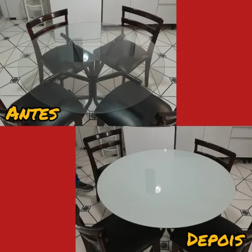 LAQUEAMENTO DE MESAS DE VIDRO