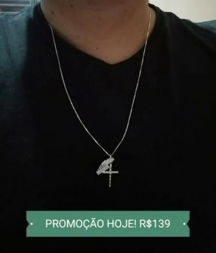 Sp promoção! linda linda corrente prata legítima nova