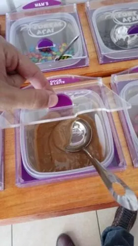 Tampa em Acrílico + vasilha de plástico para loja de açaí, cupuaçu e/ou sorveteria