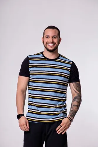 Camisa Gola Careca Listrada