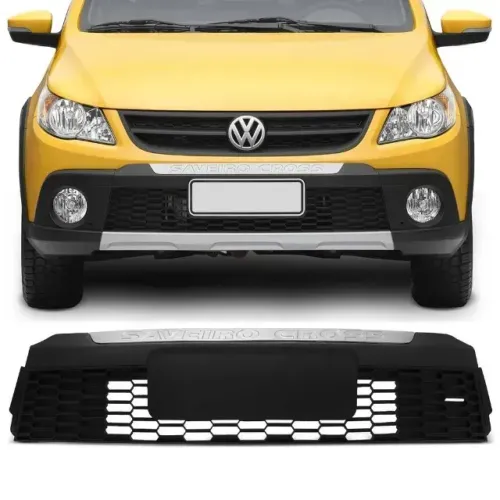Grade Parachoque Volkswagen Saveiro G5 Cross 2010 à 2013 - Cs - Central Preto - Fipparts
