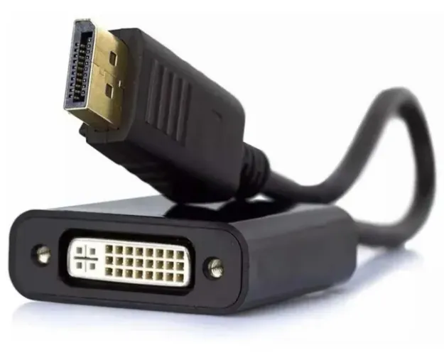 Conversor de vídeo Displayport Macho para Dvi Fêmea