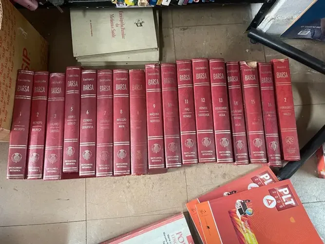 Coleção da Barsa volumes unitários separados livro capa dura enciclopedia 