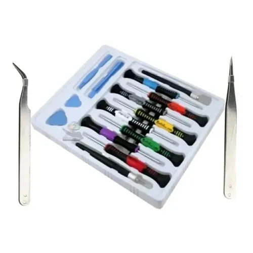 Kit de ferramentas manutenção de notebook e celular com pinça