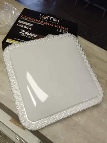 Plafon LED 24w Acrílico 3 Tons 3000k/4000k/6000k