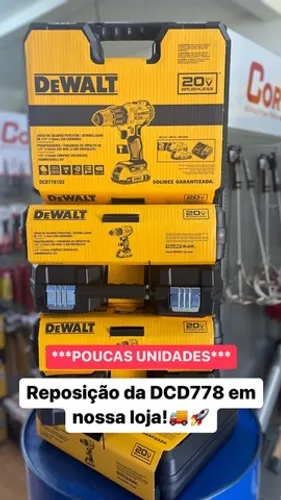 Parafusadeira/Furadeira de Impacto Brushless com 2 Baterias 2Ah 20V Max* 65Nm Dewalt