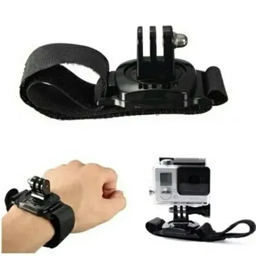 Suporte Alça De Pulso Para Gopro E Sjcam Com Giro 360 Graus