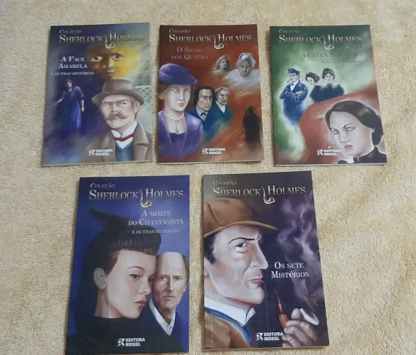 Coleção Completa Sherlock Holmes - Editora Rideel - 5 Livros