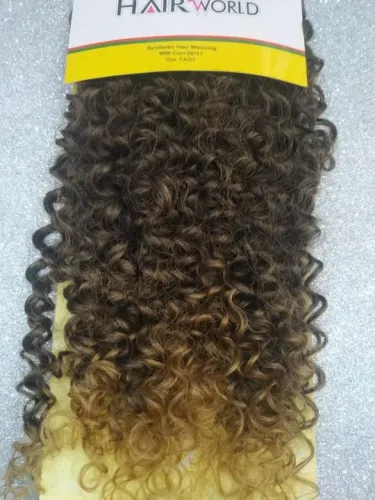 Cabelo Organico Cacheado 55cm 120g Em Tela Jixian Hair World - Cor. T4/27