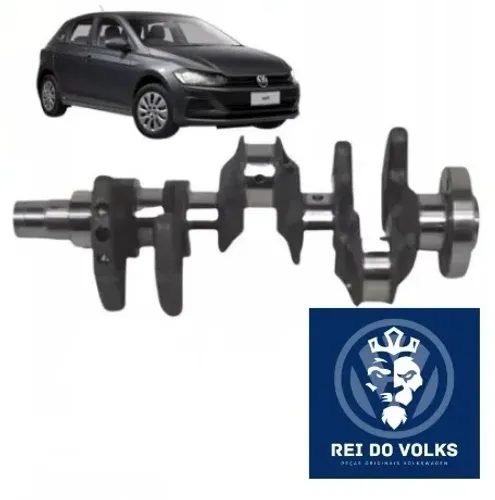 Eixo virabrequim para Polo 1.0 12V TSI 2017 a 2024 