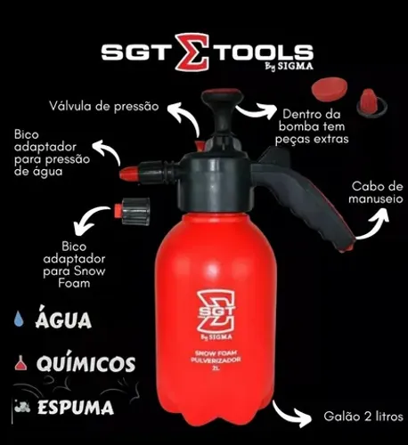 Pulverizador de Espuma Snow Foam - Lavar Carro e Moto - Pronta Entrega